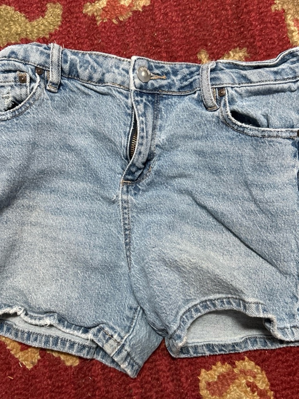 RSQ Light Blue High-Rise Denim Shorts